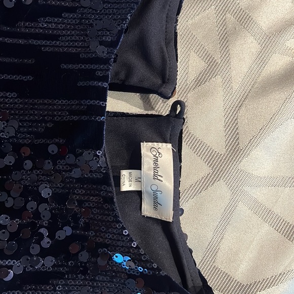 Dark blue sequin mini dress - Picture 2 of 3